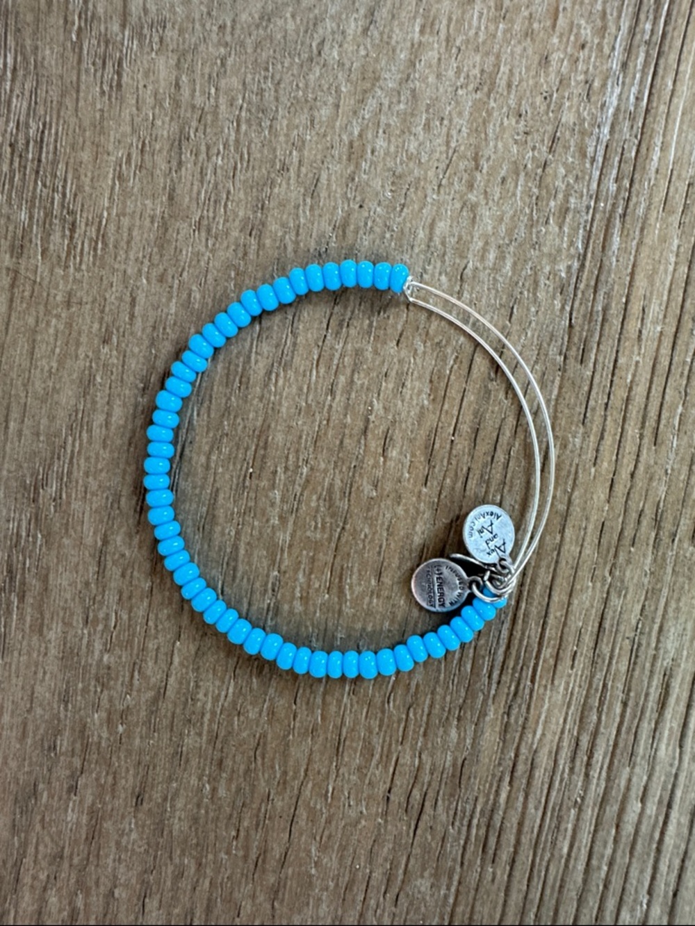 Alex & Ani blue beaded bracelet